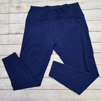 BuffBunny Collection Navy Blue Hi Rise Leggings Women's Size XXXL 3X